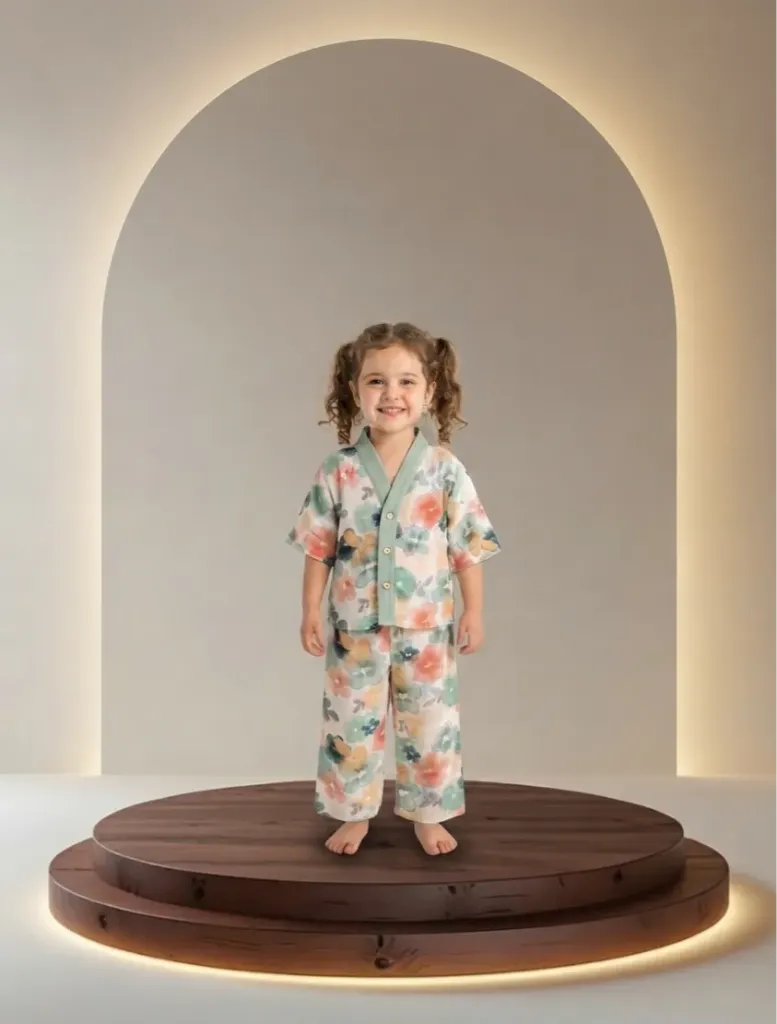 Ensemble 2 Pièces Fleur (Vert, 3Y)