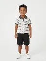 Ensemble Polo à Motifs Géométriques et Short à Poches
