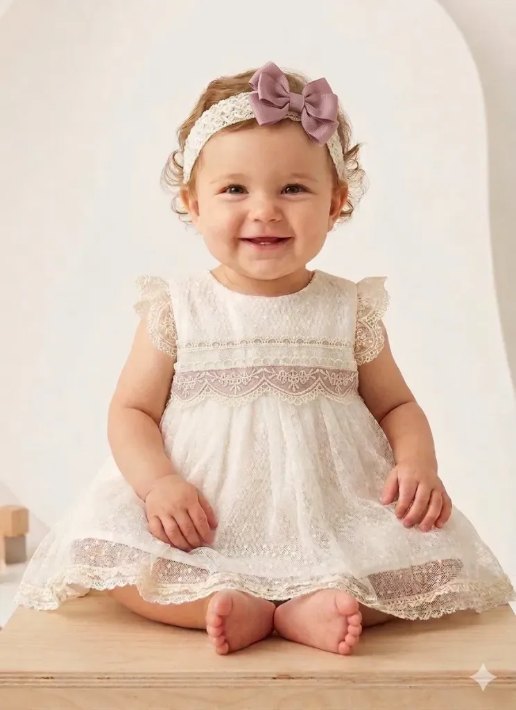 AcaBella Robe  (Blanc, 6M)